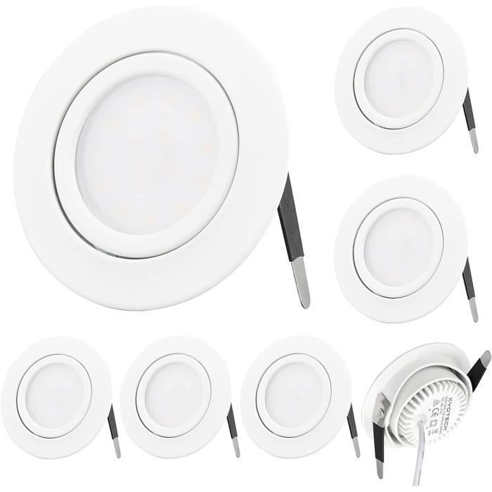 Transformez votre salle de bain avec nos spots LED encastrables extra plats 9W, Blanc Chaud 3000K