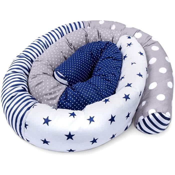 Contour De Lit Bebe Patchwork Tour De Lit Bebe Protection Lit Bebe Serpent De Lit Boudin Lit Tour De Lit Nuage Motif Etoile Bleue Cdiscount Maison