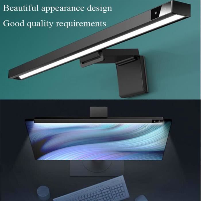 Lampe à poser,Lampe Led suspendue pour écran d'ordinateur,450mm,3 couleurs, lampe de bureau intelligente pour lecture- Black Cover - Cdiscount Maison
