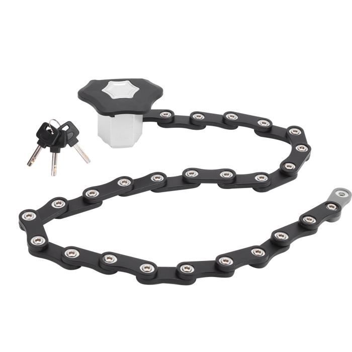 Pliable Antivol de Vélo Serrure de Vélo avec 3 Clés en Acier Zinc