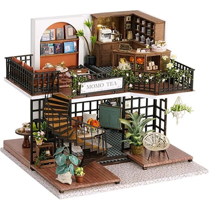 Maquette Maison Miniature pour Adulte à Construire, DIY Maison de Poupée  Miniature Bois en Kit avec Meubles Musique, Cadeau - Cdiscount Jeux - Jouets