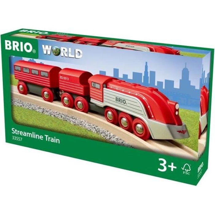 Brio World Train Aérodynamique - Accessoire Circuit de train en bois - Ravensburger - Mixte dès 3 ans - 33557