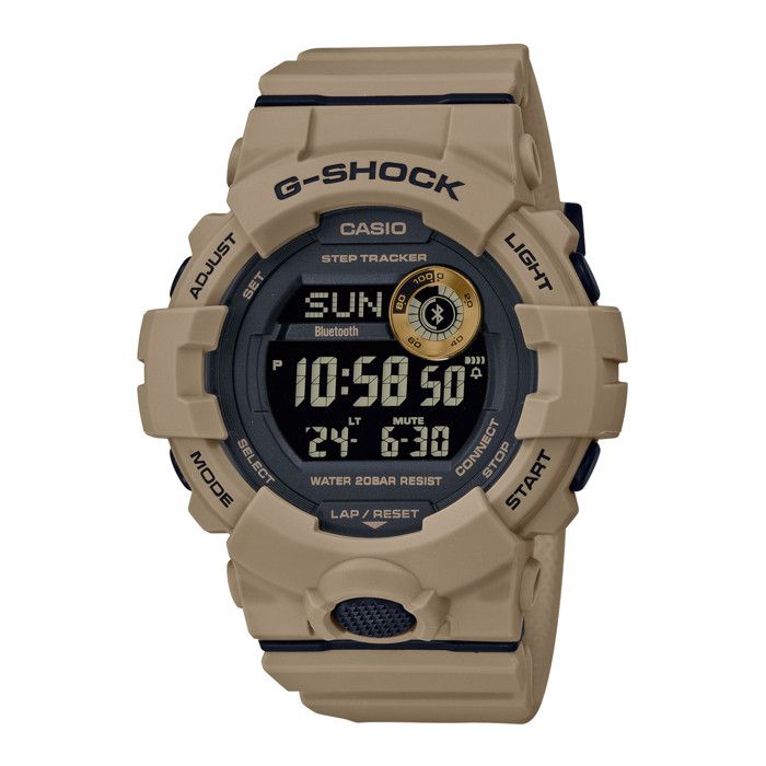 Montre sport CASIO G-Shock GBD-800UC-5ER beige - Bluetooth, étanche 20