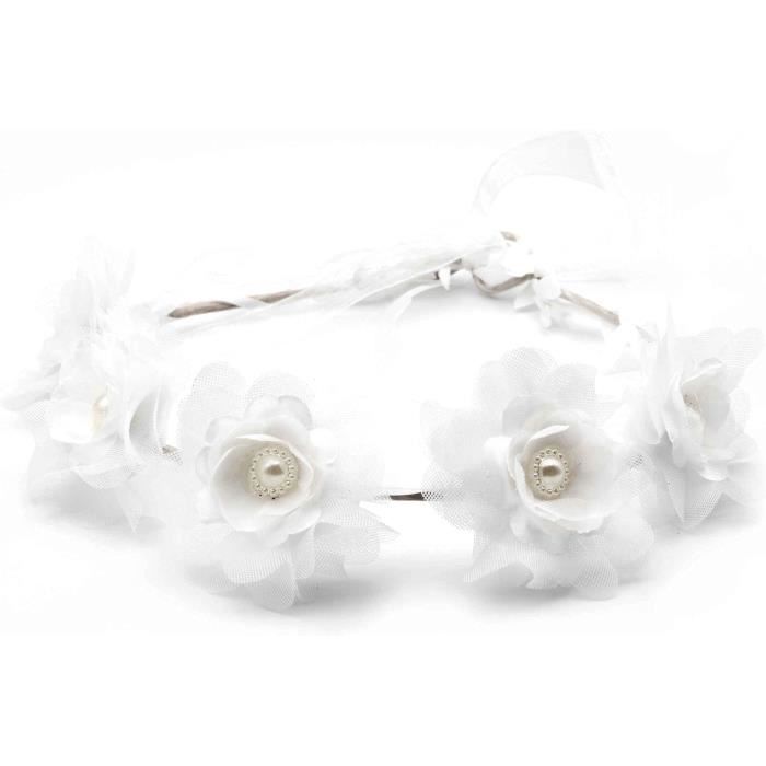 Serre-tête De Mariage Oriamour - Cristal Et Métal - Design Floral - Taille Ajustable 35,6 Cm - Argent