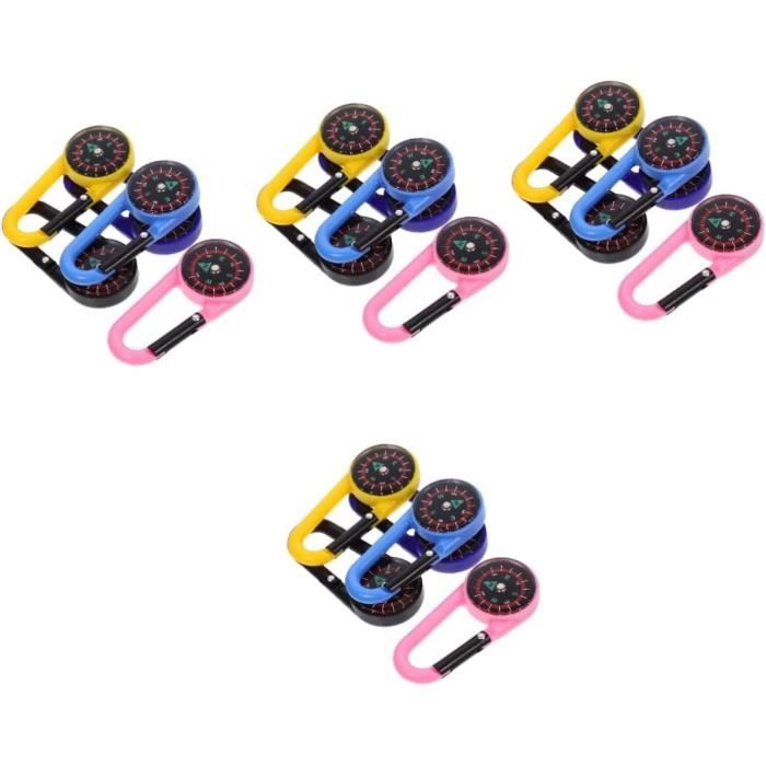 Lot De 24 Mini Boussoles Avec Mousqueton - Pour Enfants Et Activités Plein Air : Randonnée, Camping, Voyage
