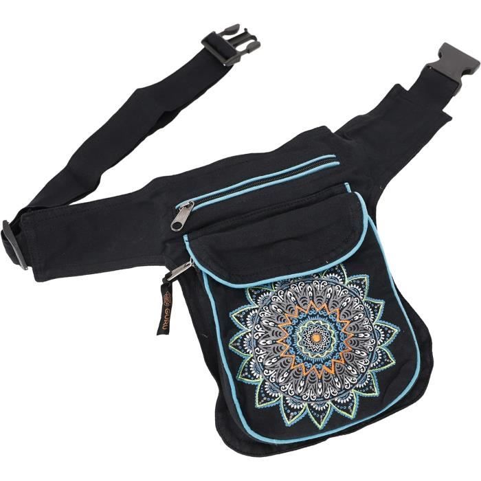 GURU SHOP Sac Banane Mandala Goa - Sac Bandoulière Hippie Népal 25x20x4 Cm