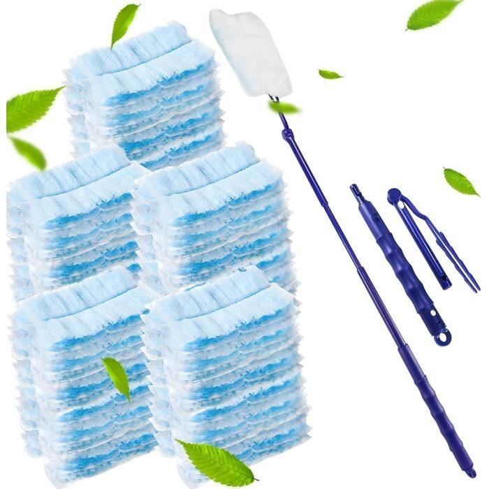 Kit Plumeau Avec 40 Recharges Jetables + 1 Poignée - Pour Poussière, Poils D'animaux - Nettoyage Meubles, Coins, Voiture