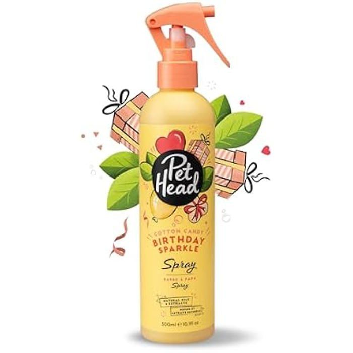 Spray pour Chien - PET HEAD - Birthday Sparkle - Parfum Barbe à Papa - Végétalien - Hypoallergénique