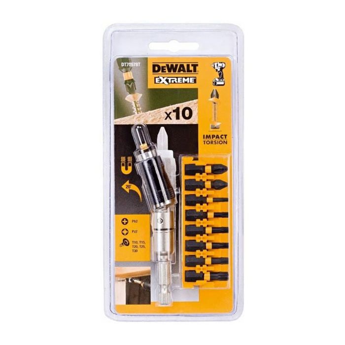 Coffret de 10 pièces DEWALT DT70518T QZ avec porte embout pivotant