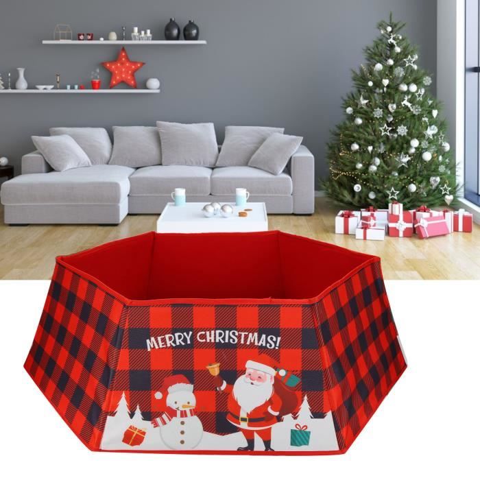Dilwe Jupe Sapin de Noël Rouge Flocons Père Noël Décoration Cdiscount