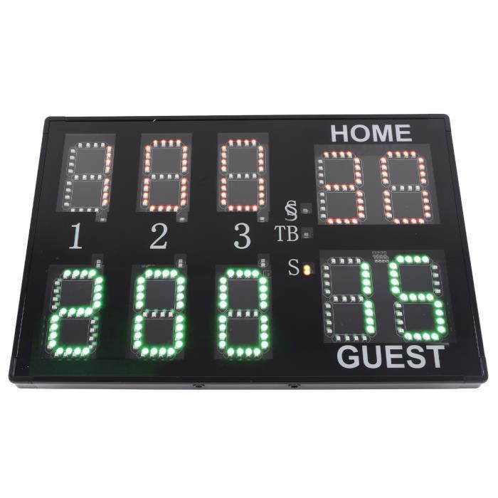 YZ Tableau D'Affichage Électronique Portable LED - Scoreboard Football Tennis Compteur Points