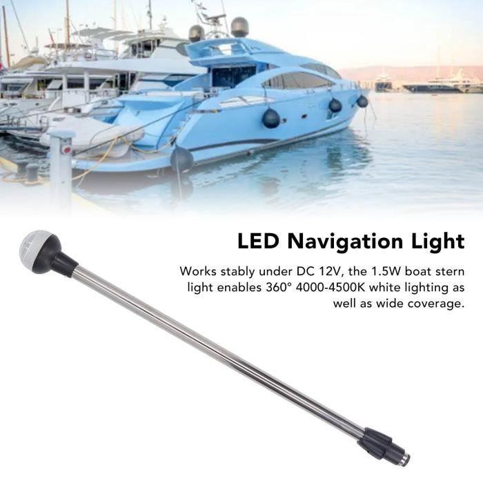 Boat Accessories Stern Light Boat 2pcs Universal 12V Flush Mount Marine Boat RV LED Side Navigation Warning Lights 1W/per Stainless Steel Waterproof Anchor Light - Foto 5