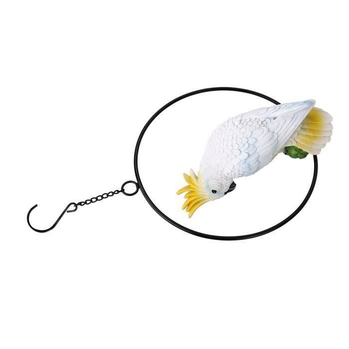 Figurine Décorative Petit Perroquet En Résine Dorée - Parure De Table Artisanale, 25,5 Cm