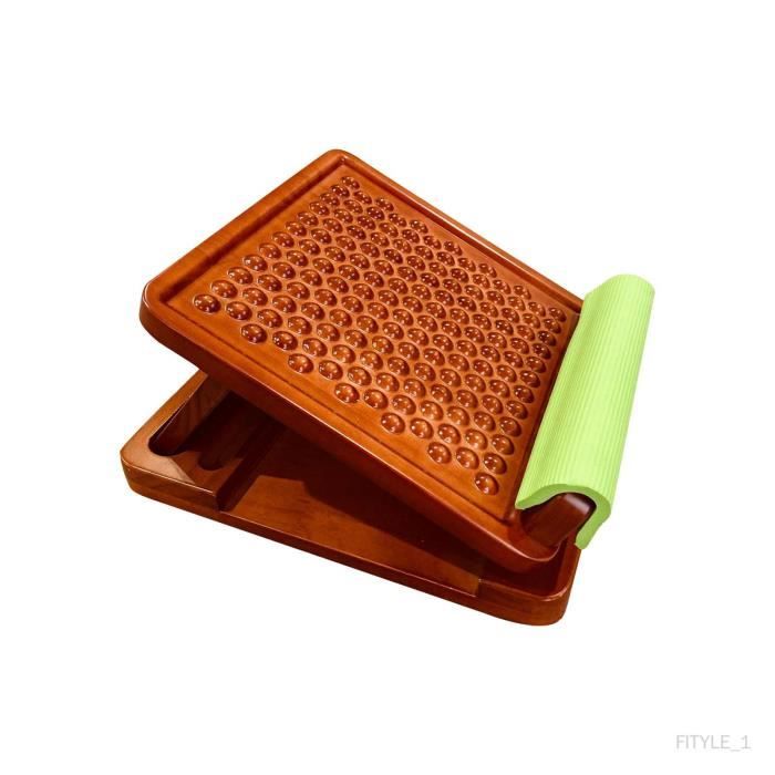 Planche Inclinée PVOLVE - Fitness, Gym à La Maison - Bois, Inox - 35x35x5,8 Cm