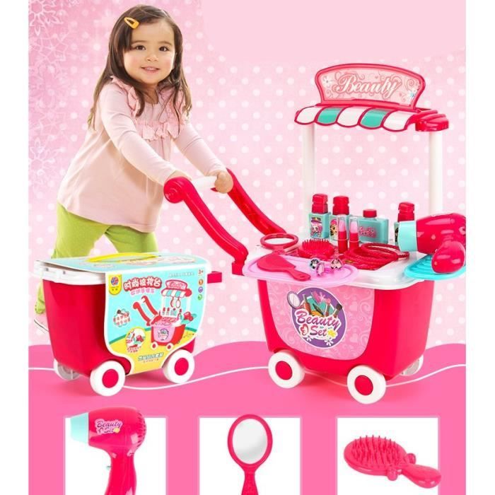 Coffret Tabouret Prétend Jouets De Rôle Jeu De Coiffure Fille Cadeau Noël Danniversaire