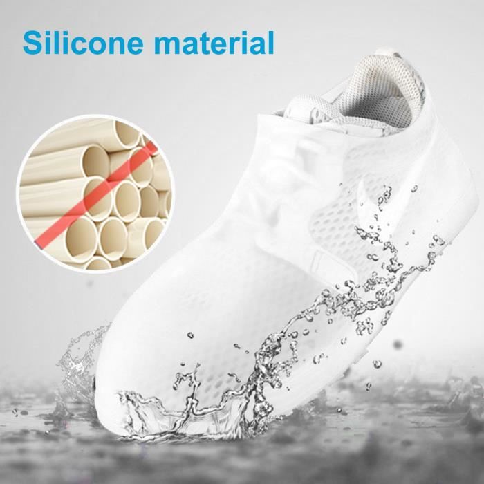 Silicone Couvre-Chaussures, 3 Paires Surchaussures Impermeables