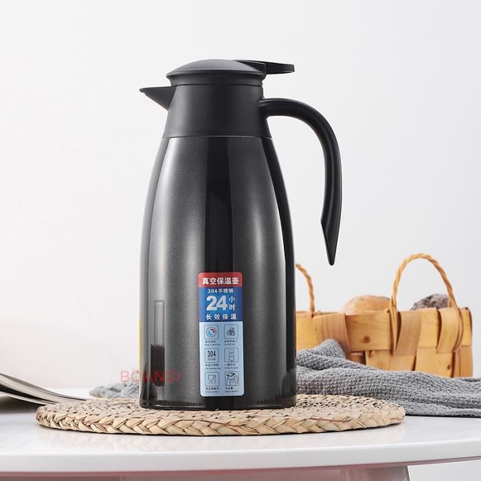 Carafe Isotherme 1.2L Acier Inoxydable - Thermos Café, Jus, Lait - Verte, Bec Anti-Goutte