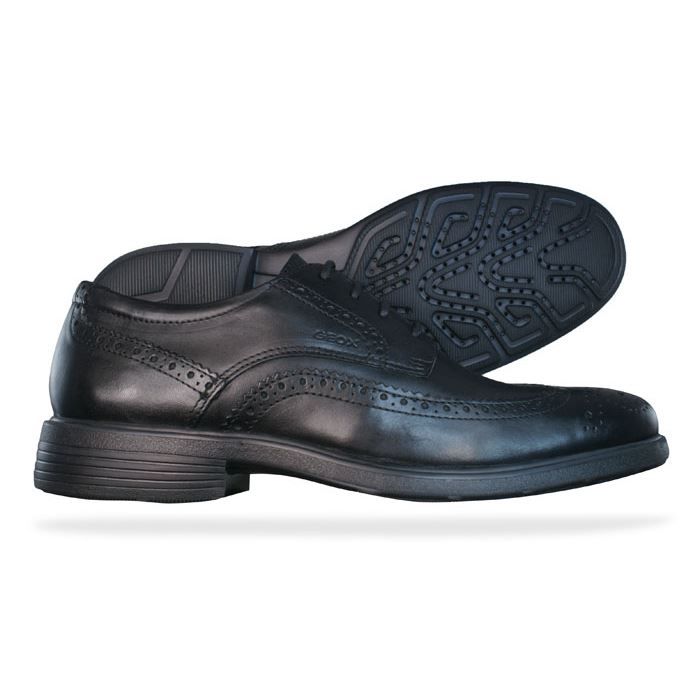 Geox Dublin B hommes Cuir Lace Noir Noir - Cdiscount Chaussures