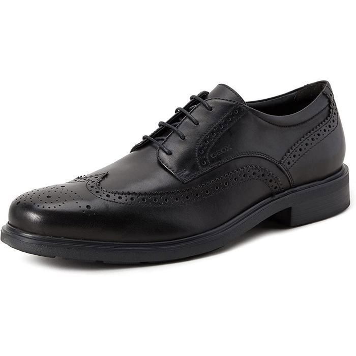 Geox Dublin B hommes Cuir Lace Noir Noir - Cdiscount Chaussures