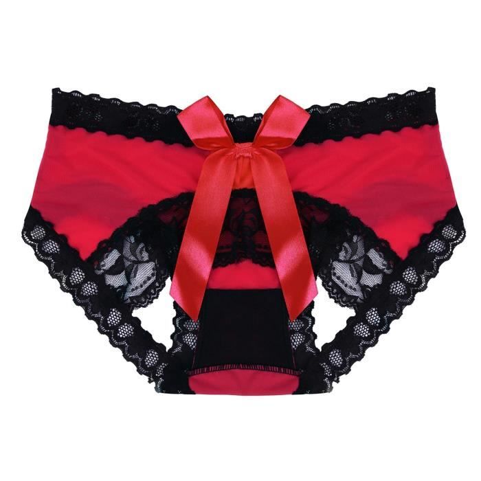 slip femme noir dentelle