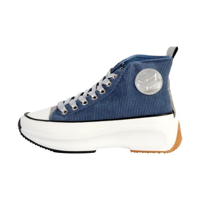 Basket Montante à Lacets Kaporal Christa - Bleu Velours Basket Montante à Lacets Kaporal Christa - Bleu Velours