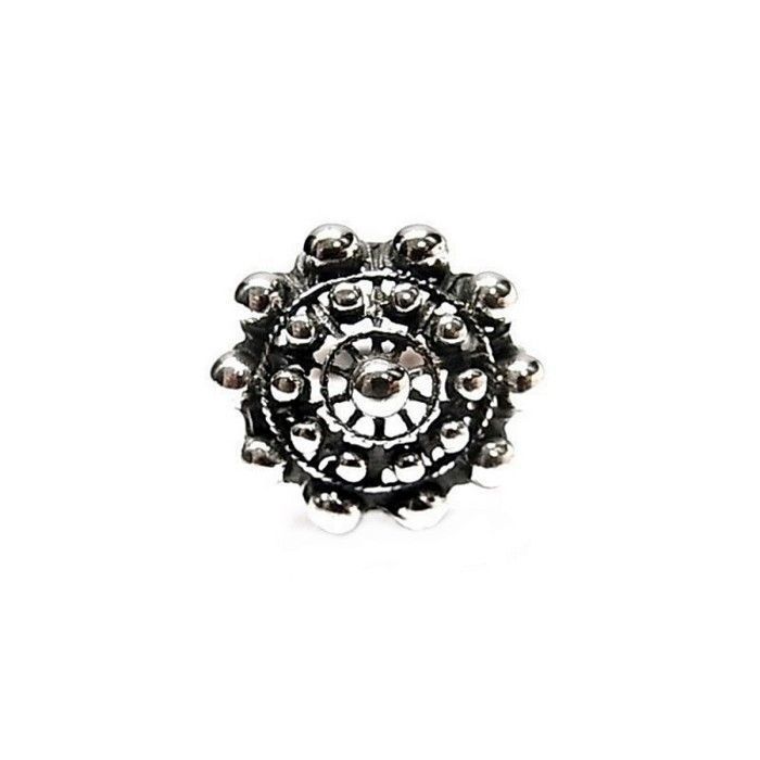 Argento orecchini 15 millimetri Act 925m Clave Sol. Le donne Smooth pressione di chiusura