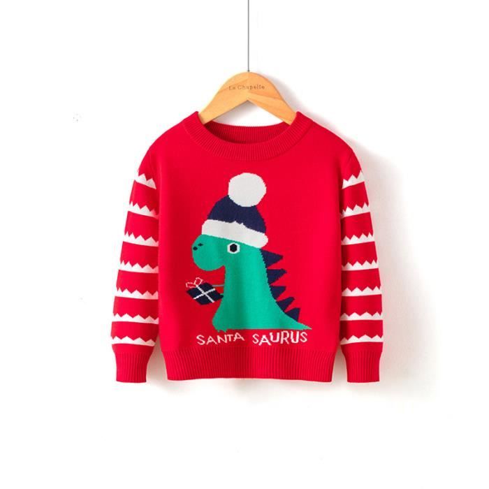 Pull Enfant Yoolhamy - Manches Longues Coton - Motifs Noël/Halloween - Taille 2 à 7 Ans - Garçon Ou Fille - 2