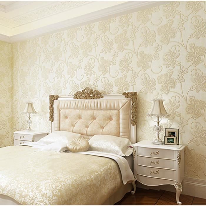 Avoir Images Papier Peint Floral 10m 0 53m 3d Baroque En Relief Non Tisse le plus cool par