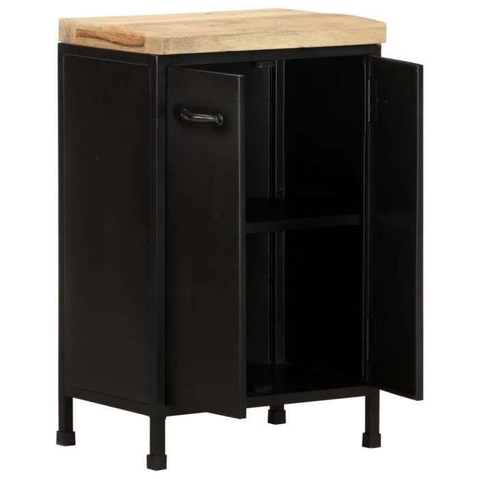 MODERNE BUFFET - BAHUT - ENFILADE - Commode - 47x35x76cm Bois de manguier brut 26390