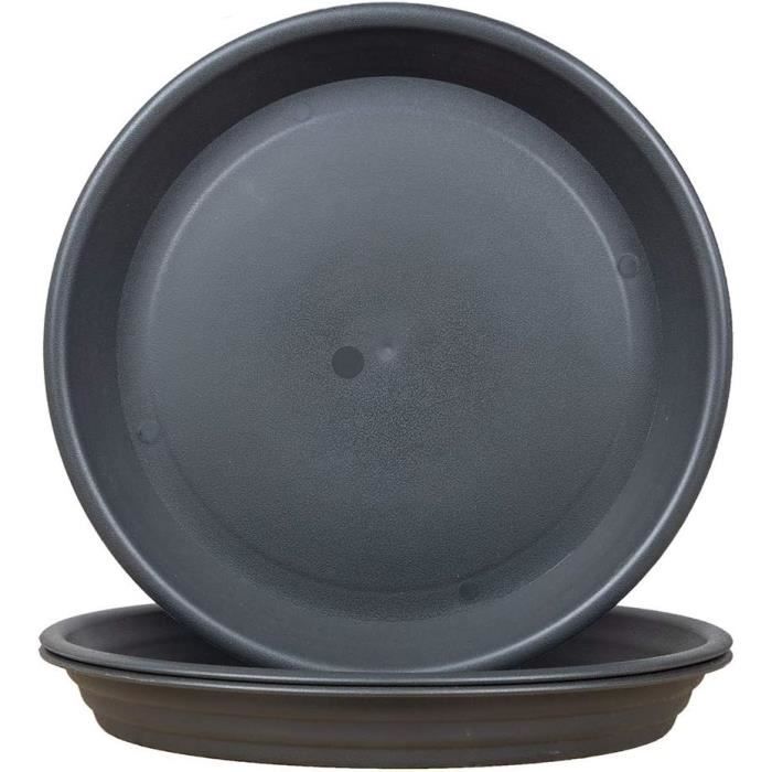 Lot De 6 Soucoupes Carrées Pour Pots De Fleurs – 10 X 10 Cm, En Plastique Blanc, Pour Intérieur Et Extérieur, Protection Des Surfaces