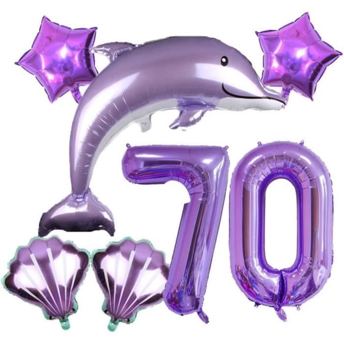Ballons 70E Anniversaire Décoration Violet 40 Pouces Ballons