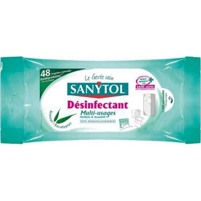 Sanytol Lingettes Desinfectantes Multi Usages Senteur Eucalyptus 48 Lingettes Lot De 4 Cdiscount Puericulture Eveil Bebe