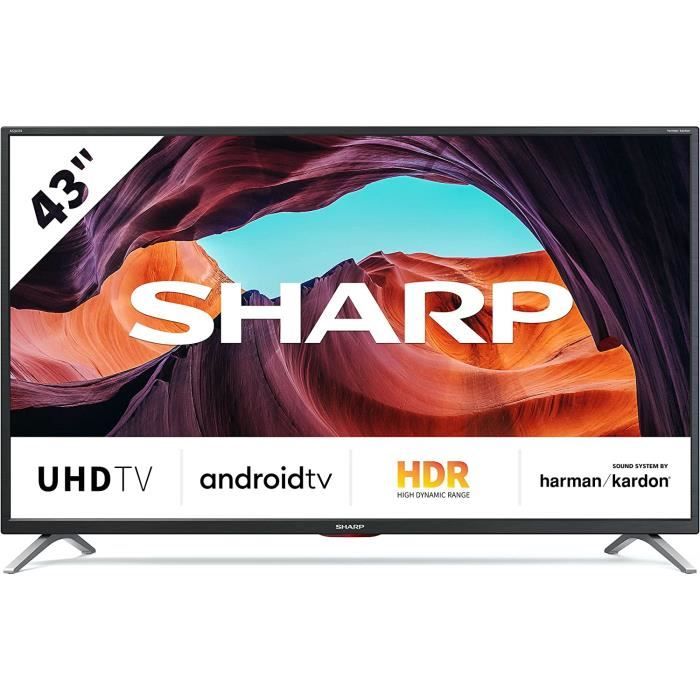 Téléviseur SHARP 43BL6EA - Classe énergétique G - Bluetooth - 4K UHD - Écran incurvé - Smart TV - Wi-Fi