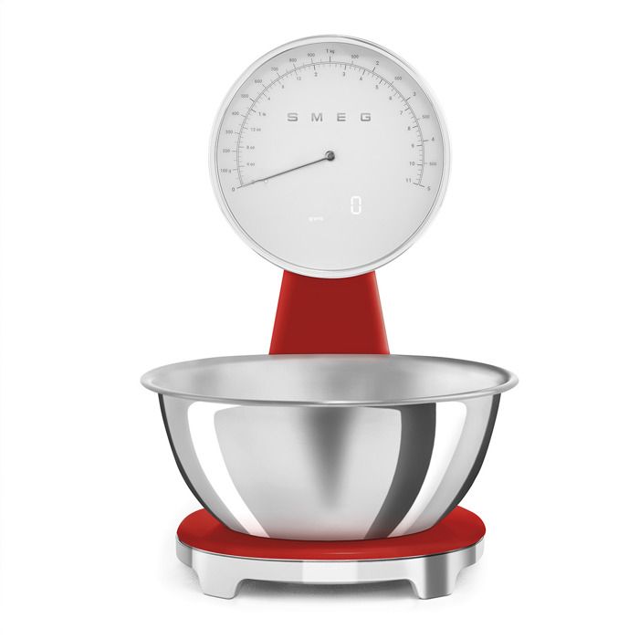 Balance de cuisine - SMEG - KSF01RDWW - Rouge - Acier inox - 5 kg Balance de cuisine - SMEG - KSF01RDWW - Rouge - Acier inox - 5 kg