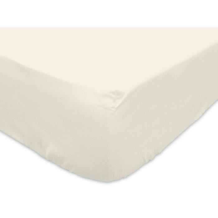 Drap Housse Bebe En Coton 60x1 Cm Ecru Cdiscount Maison