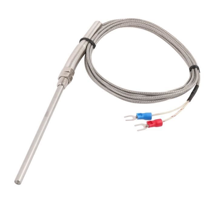 K Type 0-400 C Thermocouple Sonde Capteur Plug Câble 1 m pour thermomètre