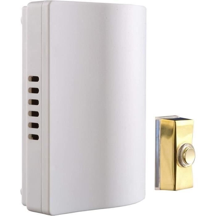 Carillon et sonnette Byron Set complet pour Sonnette sans fil DBY-22315FR 150 m blanc