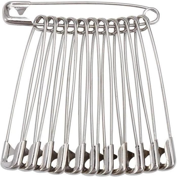 Lot de 1000 Pins Epingles de Sûreté en Métal Épingles à Nourrice Couleur d'Argent 20mm