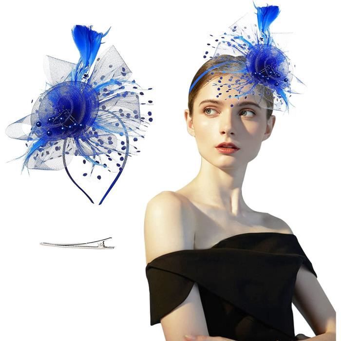 Chapeau Fascinator Pilulier Femme Voile Maille - Chapeau Vintage Années 40 50 Pour Mariage Église
