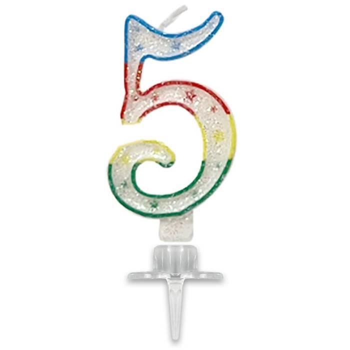 1 Pack bougie anniversaire 30 ans pailletée multicolore REF/BBC0 -  Cdiscount Maison