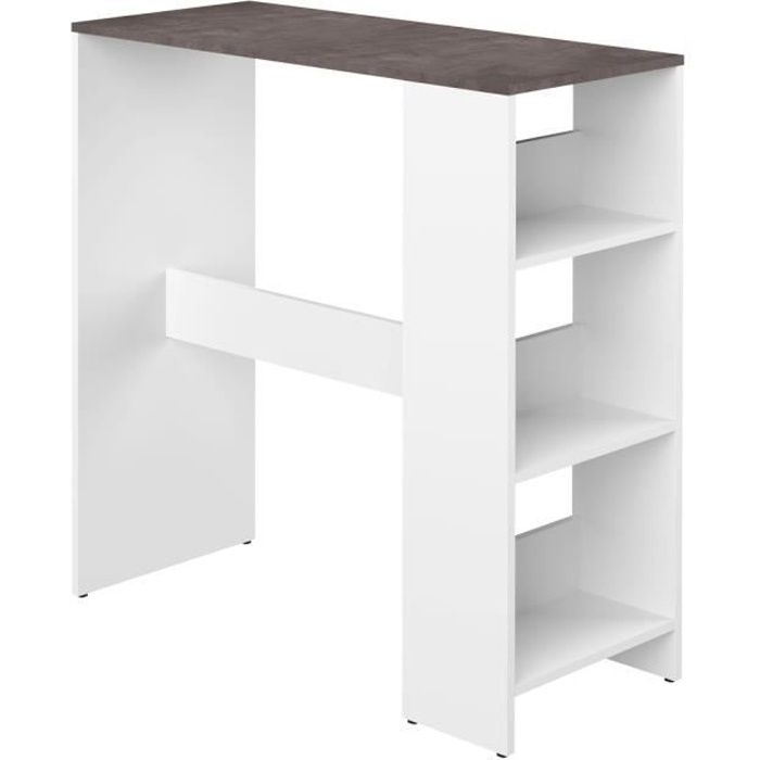 table bar gavernie - symbiosis - blanc - meuble de cuisine - contemporain - design - 94x101x40 cm