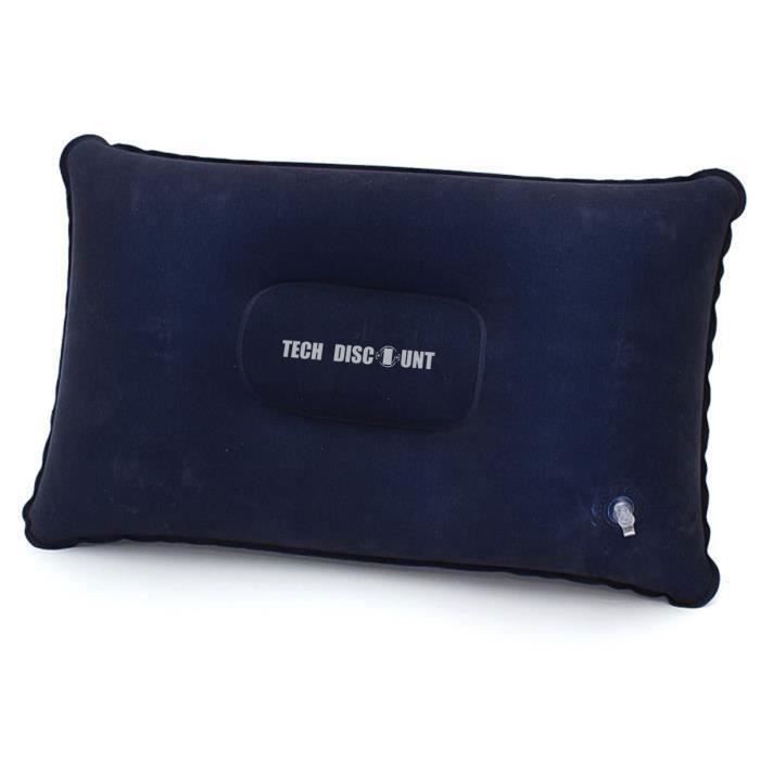Oreiller De Plage Gonflable Velours Doux - 38 X 24 Cm - Neuf, Fabriqué Au Japon