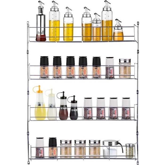 4 Etageres A Epices Organisateur Rangement Bouteille Cuisine