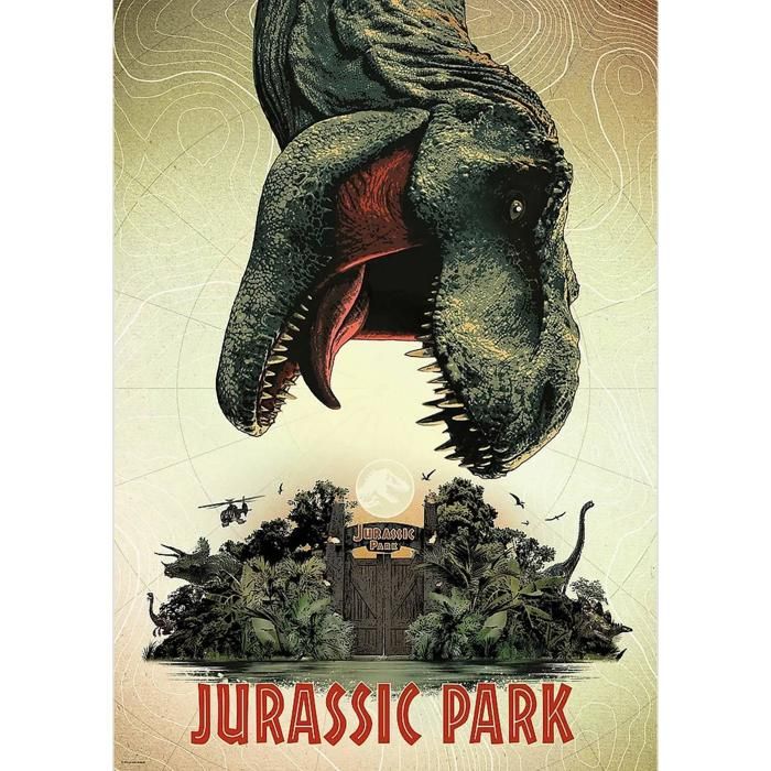 Puzzle 1000 pièces - TREFL - Jurassic Park - Multicolore - 68.3 x 48 cm - Pour adultes