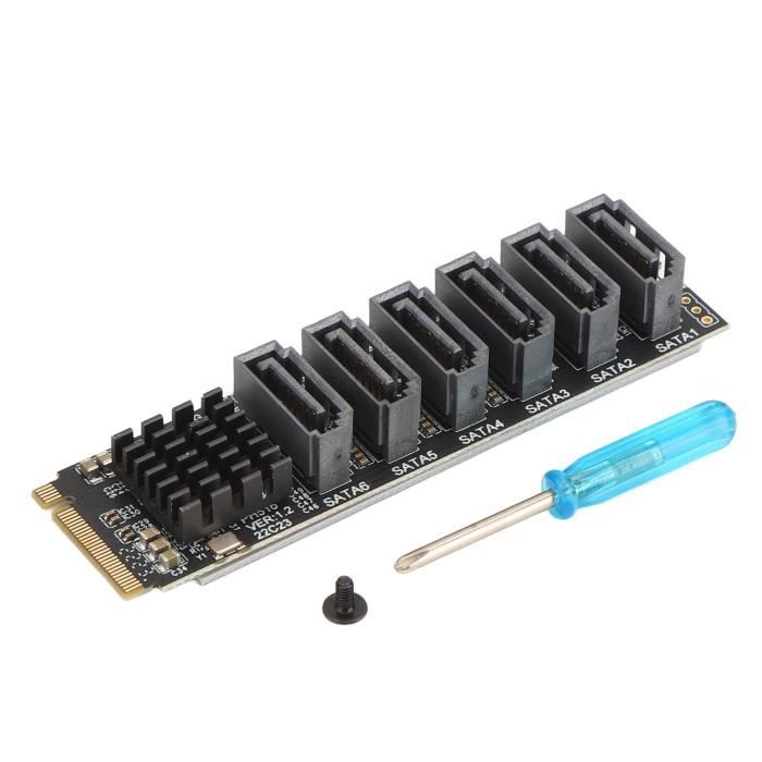 Carte adaptateur M.2 PCIE vers SATA Carte Adaptateur M.2 vers SATA3.0, M.2 pour Carte Adaptateur