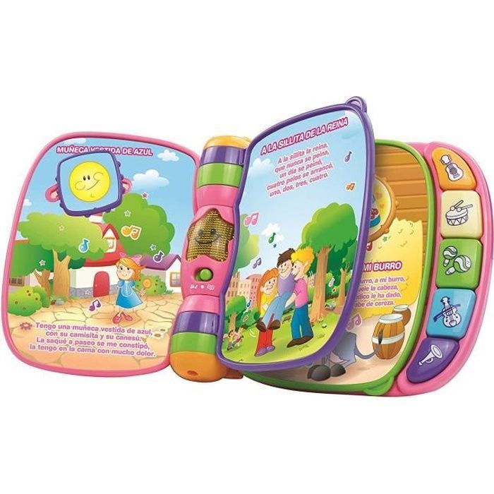 VTech Baby 3480-166757 - COMMUTATEUR KVM - Premières Chansons, livre musical rose