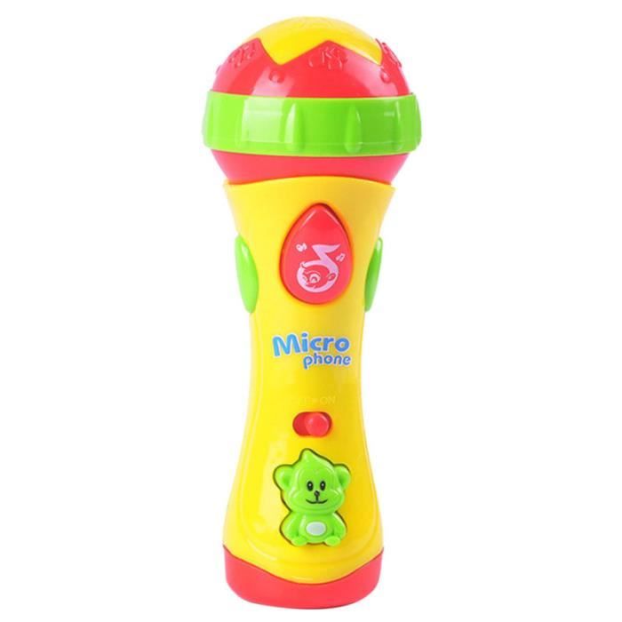 1 Pc Microphone Jouet Educatif Musique Karaoke Chant Pour Enfants Sans Batterie Jaune Imitation Instrument Musique Cdiscount Jeux Jouets