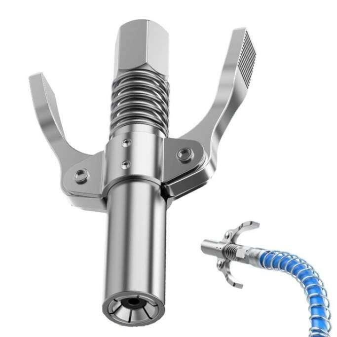Coupleur à Graisse Verrouillage Rapide 12 000 PSI - Avec Tuyau - Pour Pistolet à Graisse