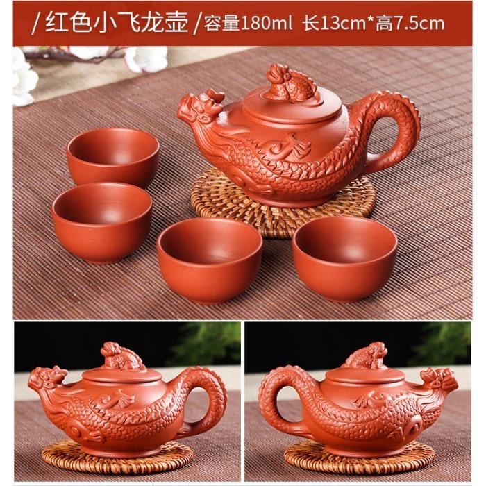 900 ml pot grande capacité en céramique théière en porcelaine avec filtre à  eau chinois kung fu bouilloire thé verres bouilloire thé vert (Color : 12)  : : Cuisine et Maison