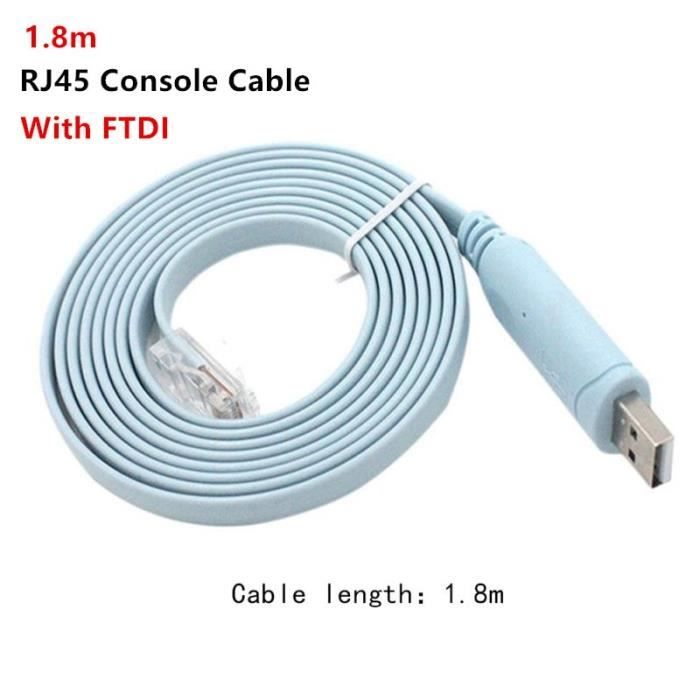 H3c Console Rj45 1.8m -Câble de console usb rs232 à rj45 pour Cisco H3C HP Arba Huawei ...